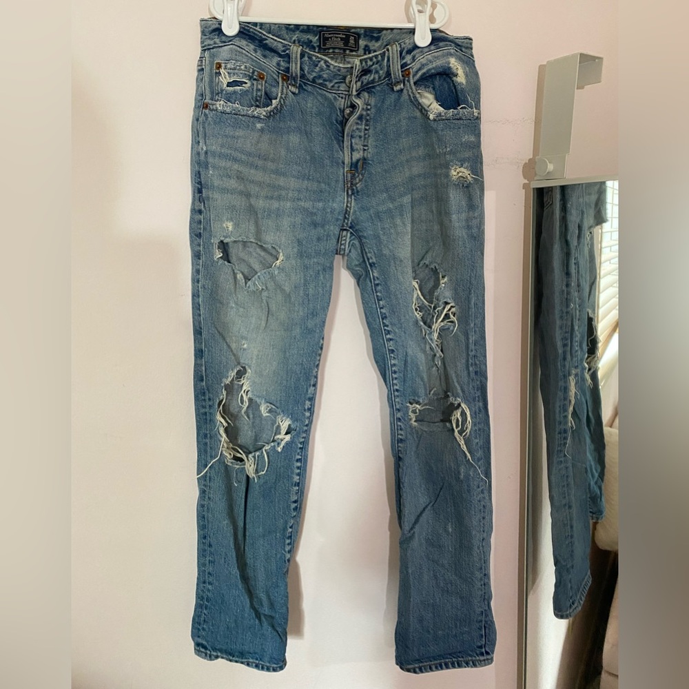 Abercrombie and Fitch ripped jeans